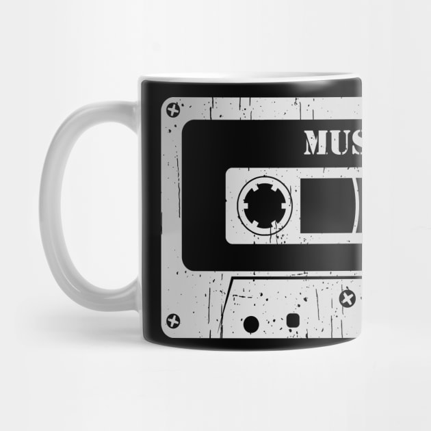 Muse - Vintage Cassette White by FeelgoodShirt